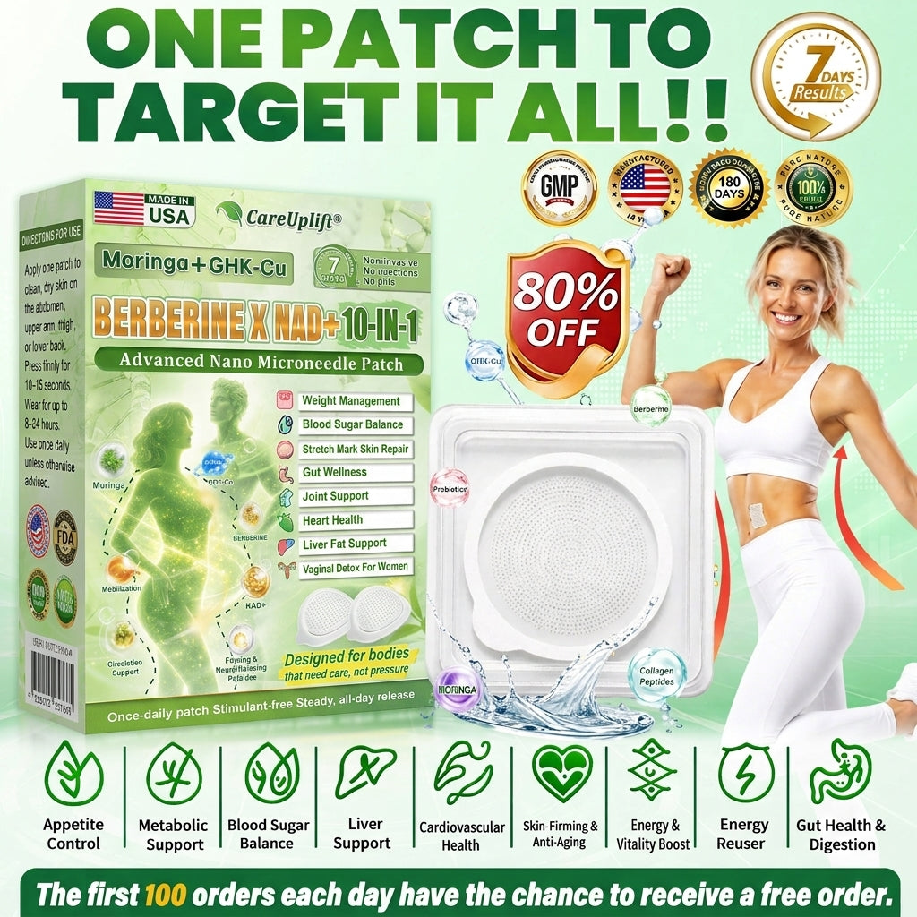 🇺🇸𝐂𝐚𝐫𝐞𝐔𝐩𝐥𝐢𝐟𝐭® 𝑴𝒆𝒕𝒂𝒃𝒐𝒍𝒊𝒄 𝑵𝒂𝒏𝒐 𝑴𝒊𝒄𝒓𝒐𝒏𝒆𝒆𝒅𝒍𝒆 𝑷𝒂𝒕𝒄𝒉(🔥 𝟏 𝐏𝐚𝐭𝐜𝐡 𝐃𝐚𝐢𝐥𝐲 • 𝐕𝐢𝐬𝐢𝐛𝐥𝐞 𝐢𝐧 𝟕 𝐃𝐚𝐲𝐬）𝘽𝙚𝙧𝙗𝙚𝙧𝙞𝙣𝙚 + 𝙈𝙤𝙧𝙞𝙣𝙜𝙖 𝙁𝙤𝙧𝙢𝙪𝙡𝙖 ✅ 𝐅𝐨𝐫 𝐨𝐛𝐞𝐬𝐢𝐭𝐲, 𝗟𝗼𝗼𝘀𝗲 𝘀𝗸𝗶𝗻,𝐝𝐢𝐚𝐛𝐞𝐭𝐞𝐬, 𝐬𝐥𝐞𝐞𝐩 𝐚𝐩𝐧𝐞𝐚, 𝐣𝐨𝐢𝐧𝐭 𝐢𝐬𝐬𝐮𝐞𝐬, 𝐚𝐧𝐝 𝐦𝐨𝐫𝐞